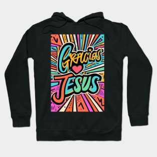 Gracias Jesus Diseño Grafiti Hoodie